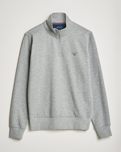 Herre |  | GANT | Original Half Zip Sweater Grey Melange