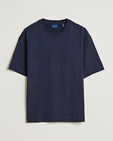 Herre | T-Shirts | GANT | Icon Crew Neck T-shirt Evening Blue