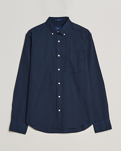 Herre | Oxfordskjorter | GANT | Regular Fit Garment Dyed Oxford Shirt Evening Blue