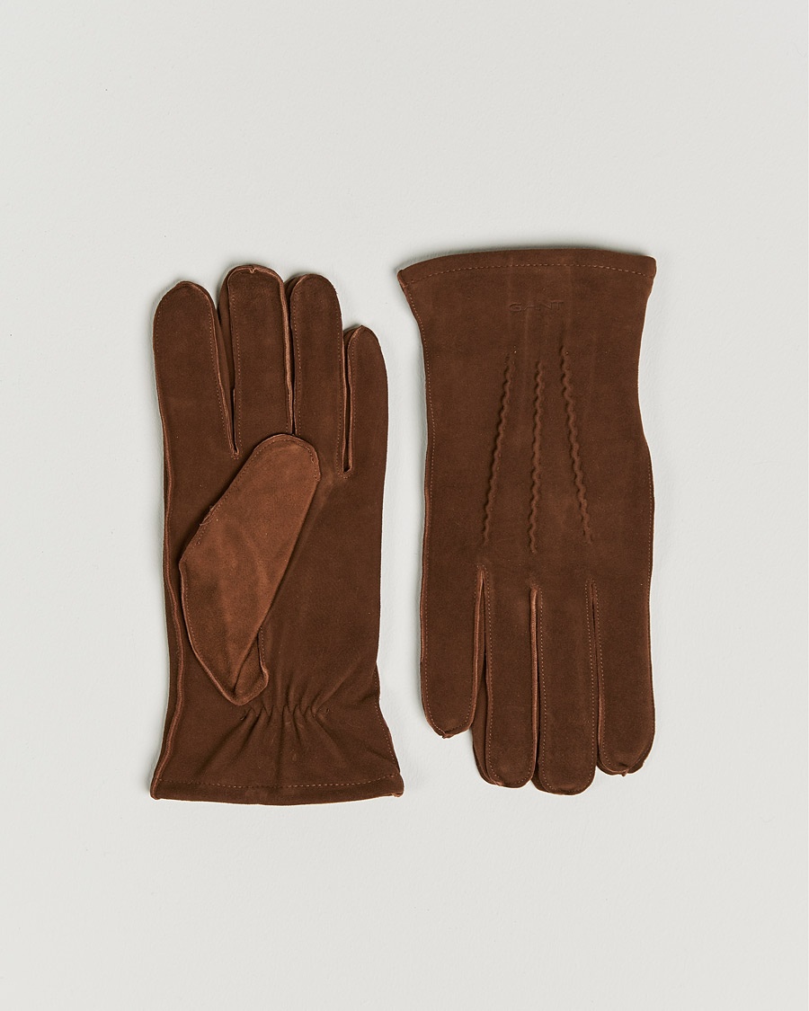 Herre | | GANT | Classic Suede Gloves Clay Brown