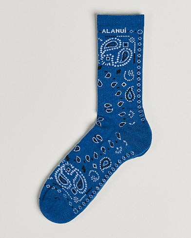 Herre |  | Alanui | Bandana Printed Socks Cobalt Blue