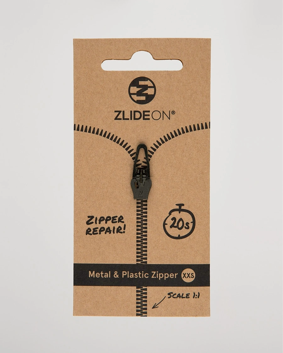 ZlideOn Normal Plastic & Metal Zipper Black XXS – Svart