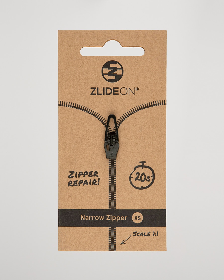 ZlideOn Narrow Zipper Black XS – Svart
