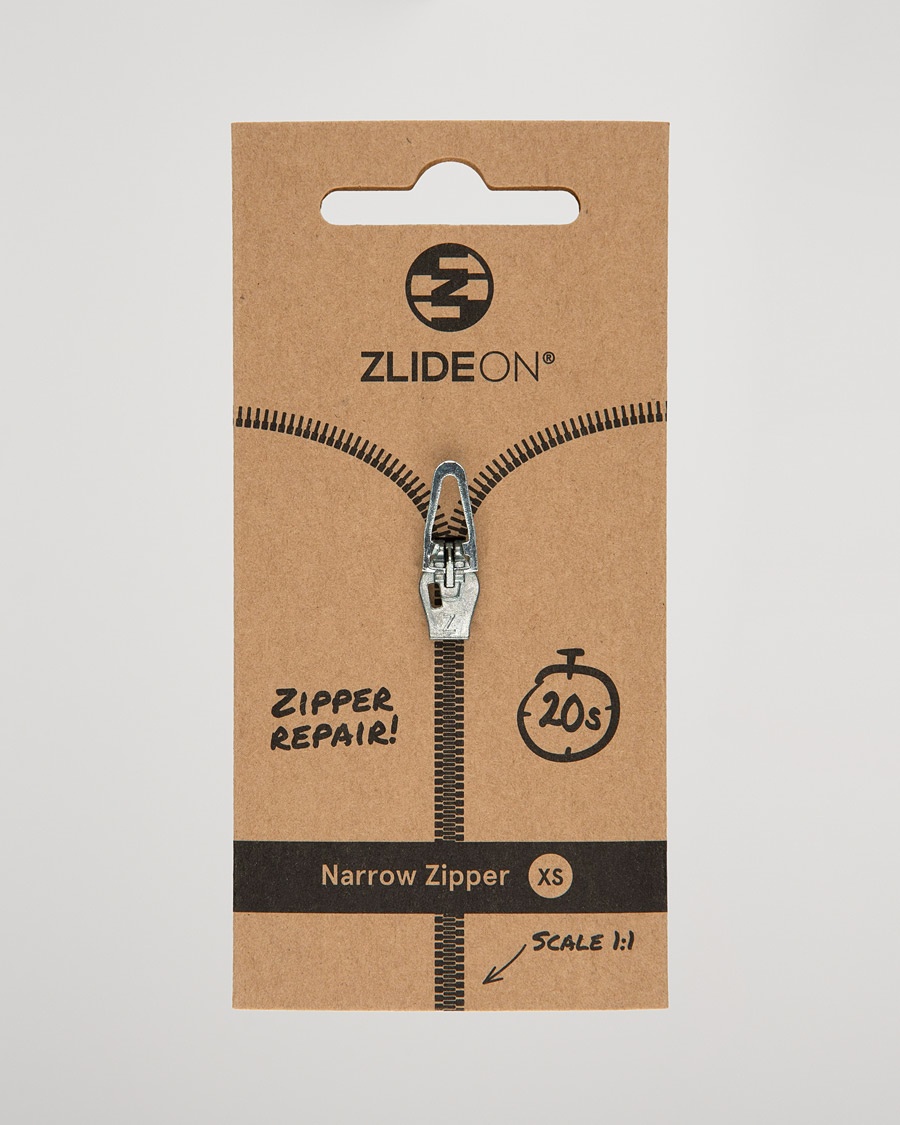 ZlideOn Narrow Zipper Silver XS – Sølv