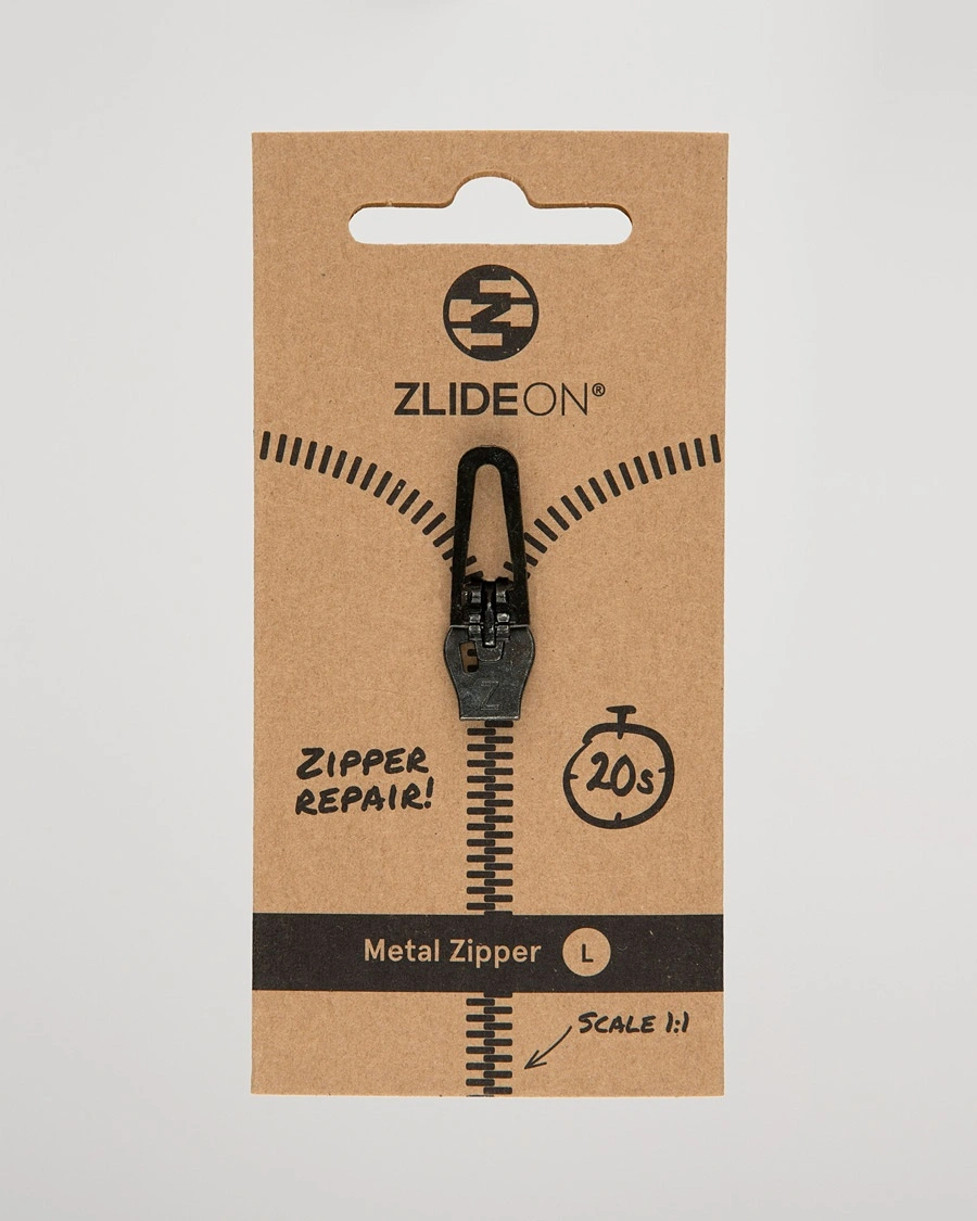 ZlideOn Normal Metal Zipper Black L – Svart