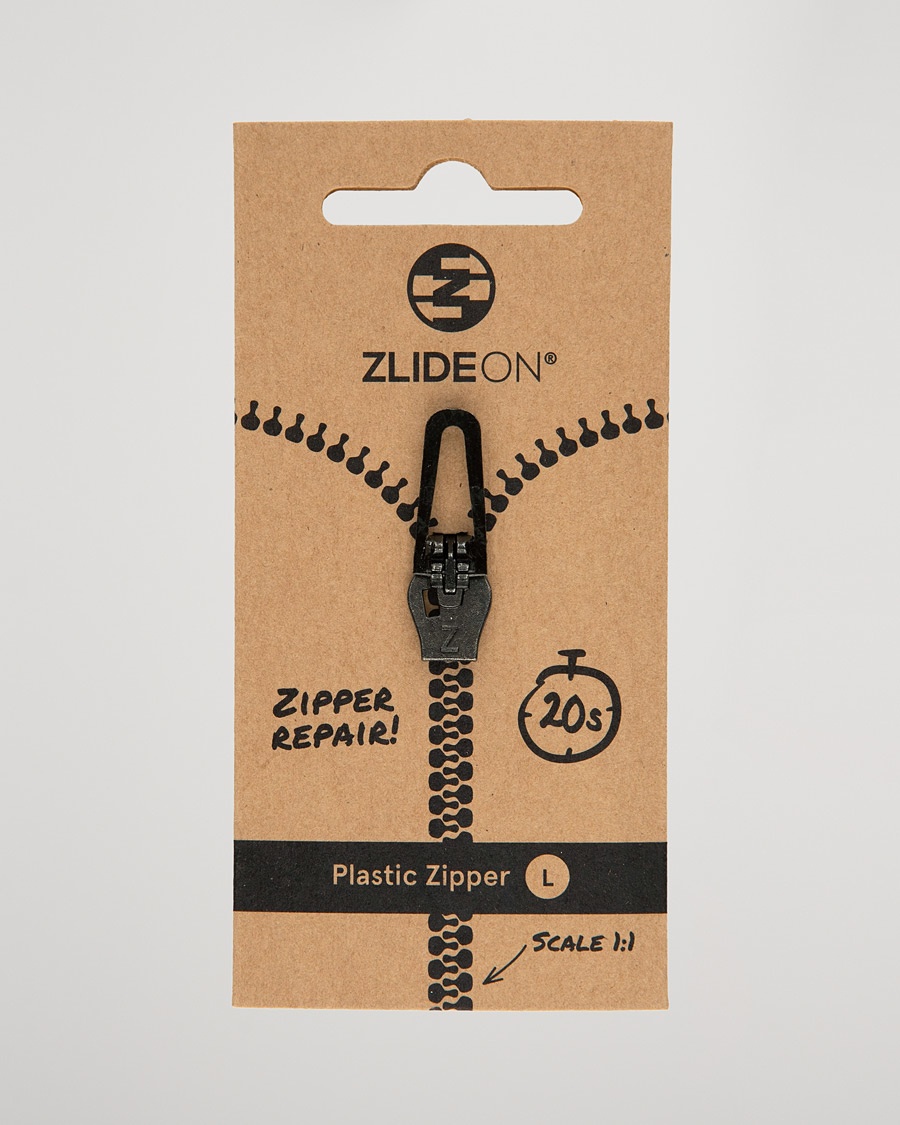 ZlideOn Normal Plastic Zipper Black L – Svart