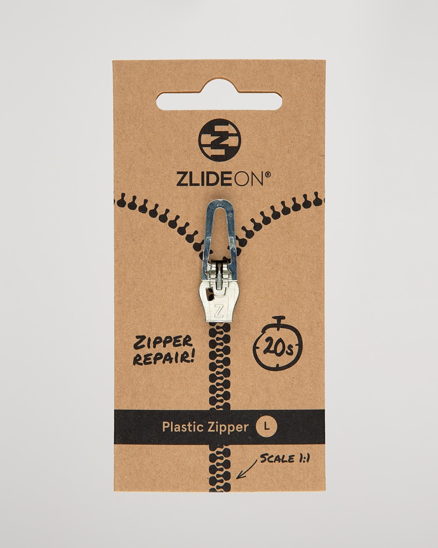 ZlideOn Normal Plastic Zipper Silver L – Sølv