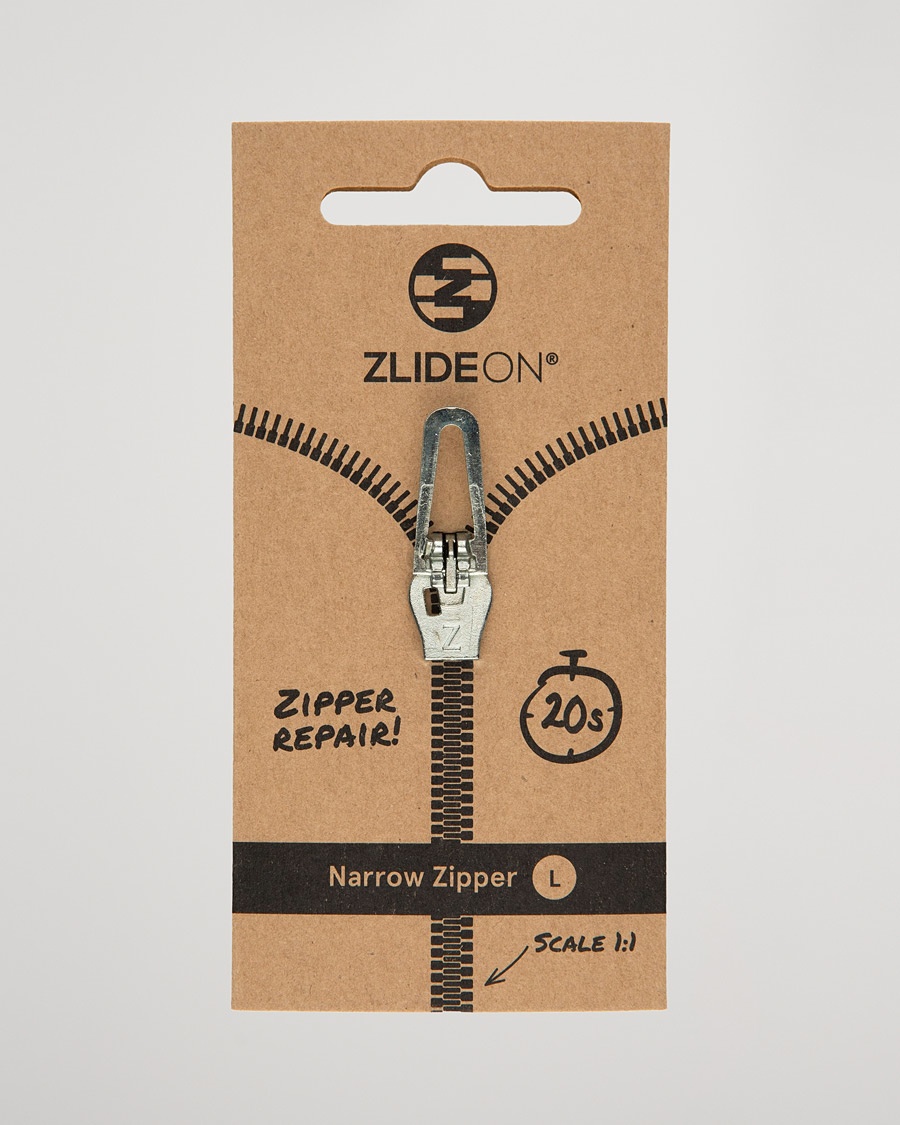 ZlideOn Narrow Zipper Silver L – Sølv
