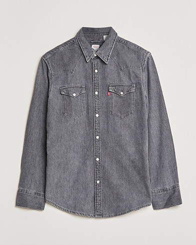 Herre |  | Levi's | Barstow Western Standard Shirt Gray Stonewash