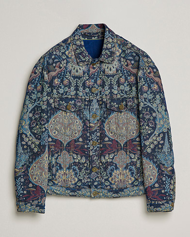 Herre | Jeansjakker | Etro | Embroidered Denim Jacket Dark Blue