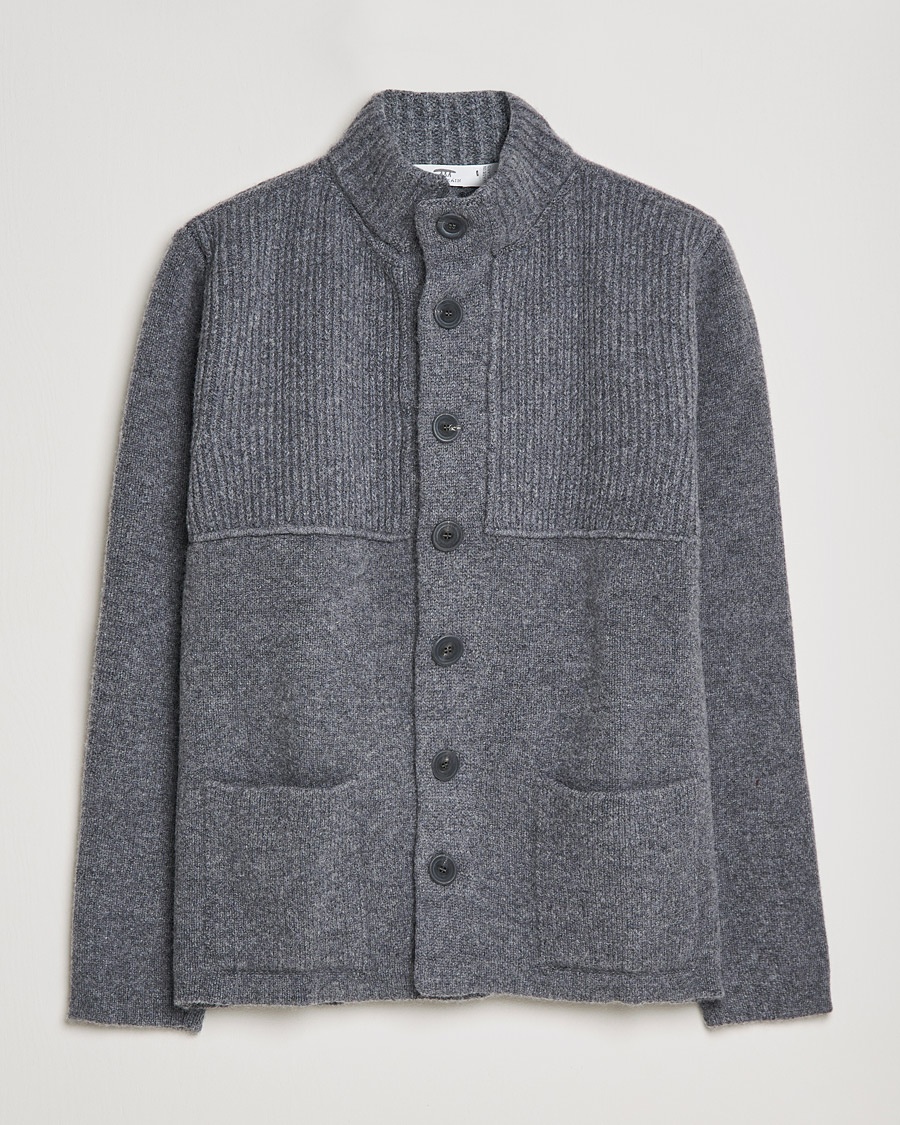 Herre | Inis Meáin | Inis Meáin | Heavy Wool Cardigan Grey