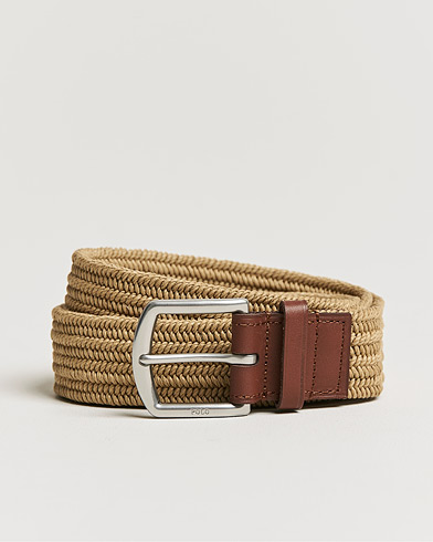 Herre | Umønstrede belter | Polo Ralph Lauren | Cotton Elastic Belt Timber Brown