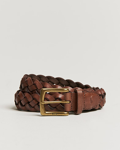 Herre |  | Polo Ralph Lauren | Braided Leather Belt Brown