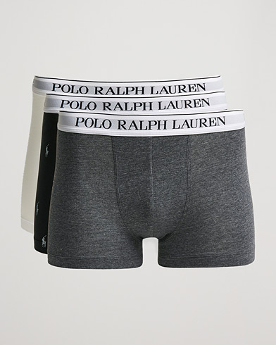 Herre | Undertøy | Polo Ralph Lauren | 3-Pack Trunk White/Charcoal/Black Pony