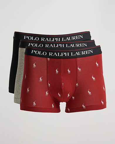 Herre |  | Polo Ralph Lauren | 3-Pack Trunk Grey/Red Pony/Black