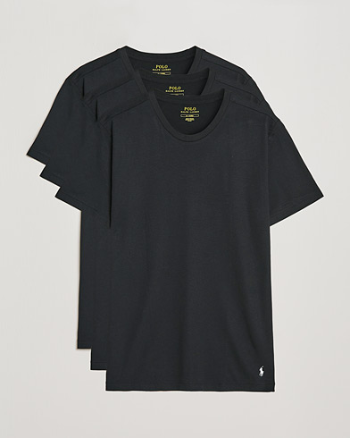 Herre | Klær | Polo Ralph Lauren | 3-Pack Crew Neck T-Shirt Black