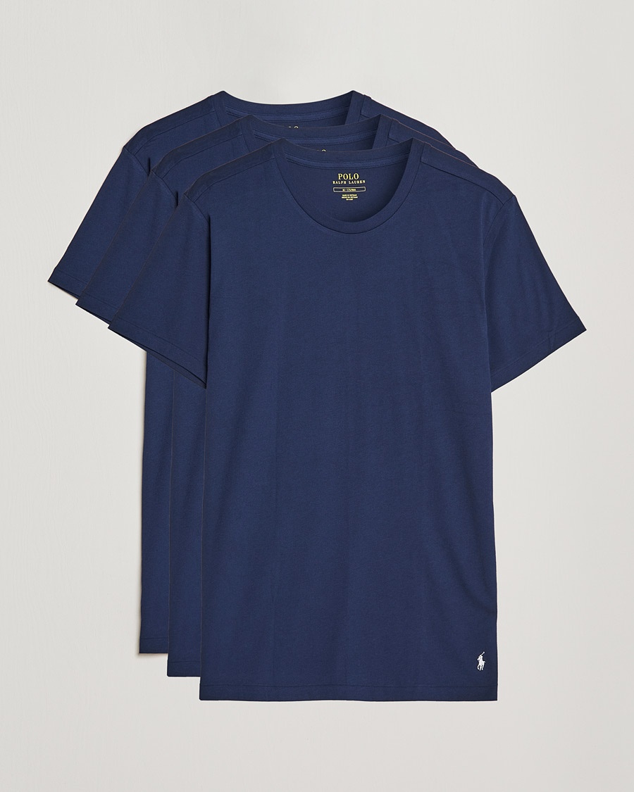 Herre | Flerpakning | Polo Ralph Lauren | 3-Pack Crew Neck T-Shirt Navy