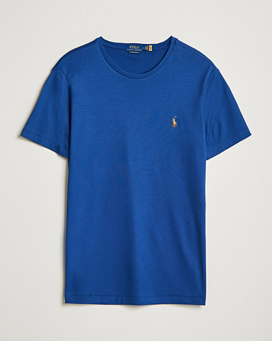 Herre | T-Shirts | Polo Ralph Lauren | Luxury Pima Cotton Crew Neck Tee Harrison Blue