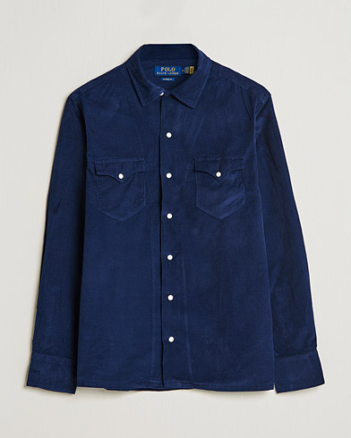 Herre | Overshirts | Polo Ralph Lauren | Corduroy Pocket Overshirt Newport Navy