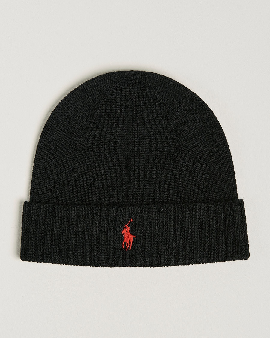 Herre | | Polo Ralph Lauren | Merino Beanie Polo Black