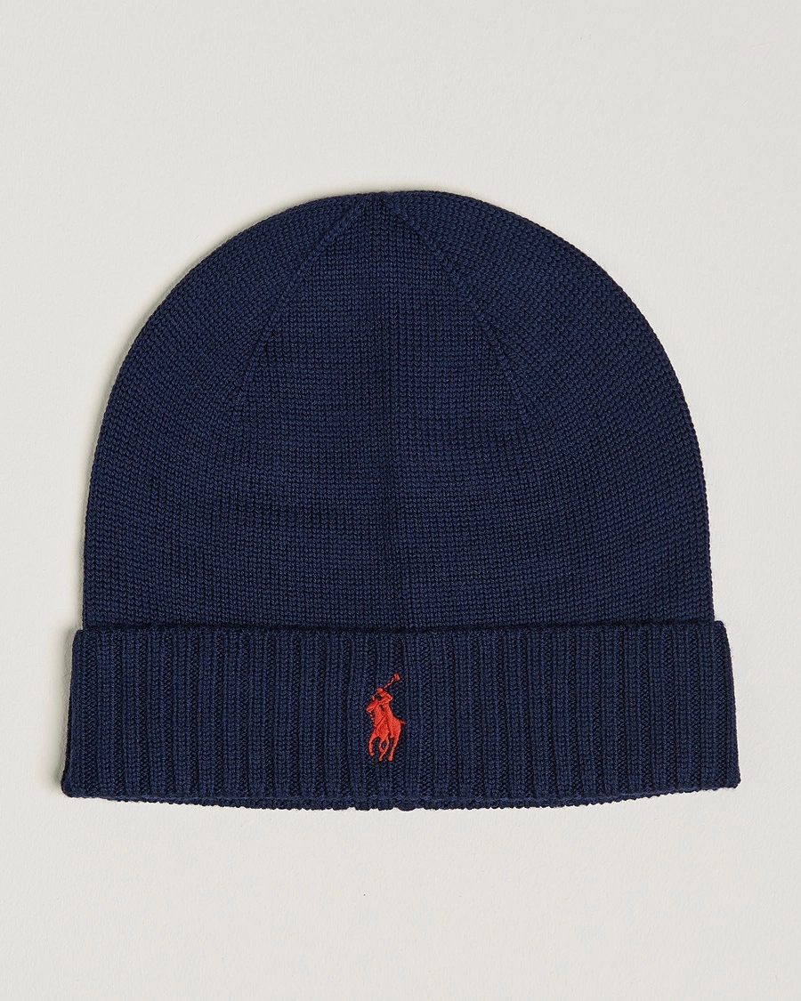 Herre | | Polo Ralph Lauren | Merino Beanie Hunter Navy