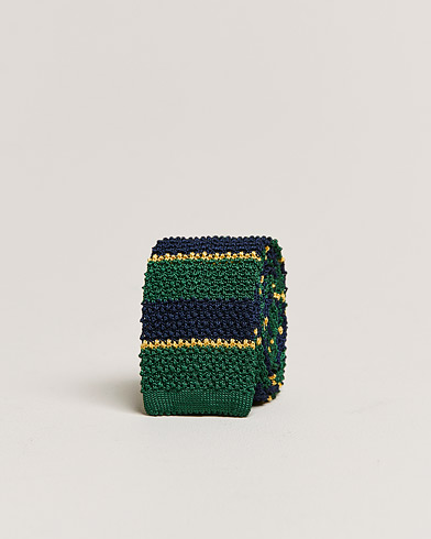 Herre | Slips | Polo Ralph Lauren | Knitted Striped Tie Green/Navy/Gold