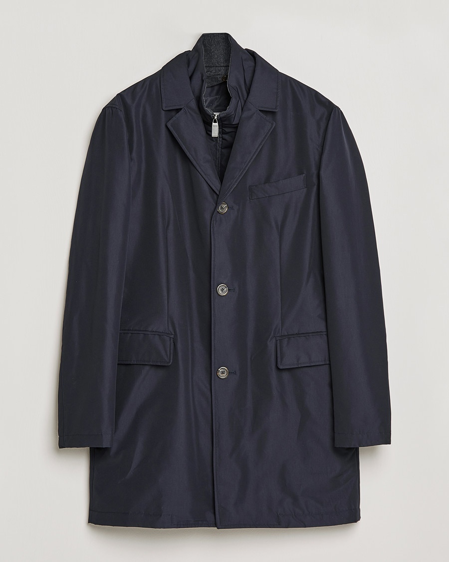 Herre | | Canali | Rain Protection Car Coat Navy