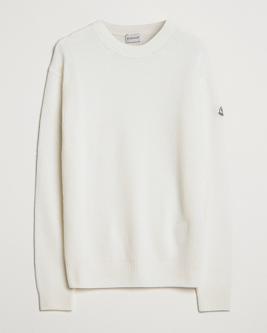 Herre | | Moncler | Cashmere Crew Neck Sweater White