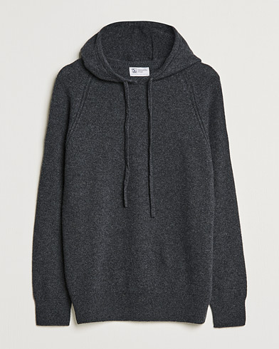 Herre |  | Johnstons of Elgin | Seamless Cashmere Hoodie Carbon