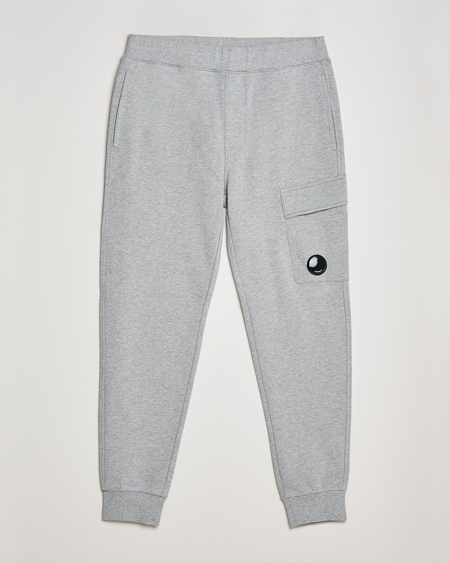 Herre | | C.P. Company | Diagonal Raised Fleece Lens Sweatpants Grey Mel