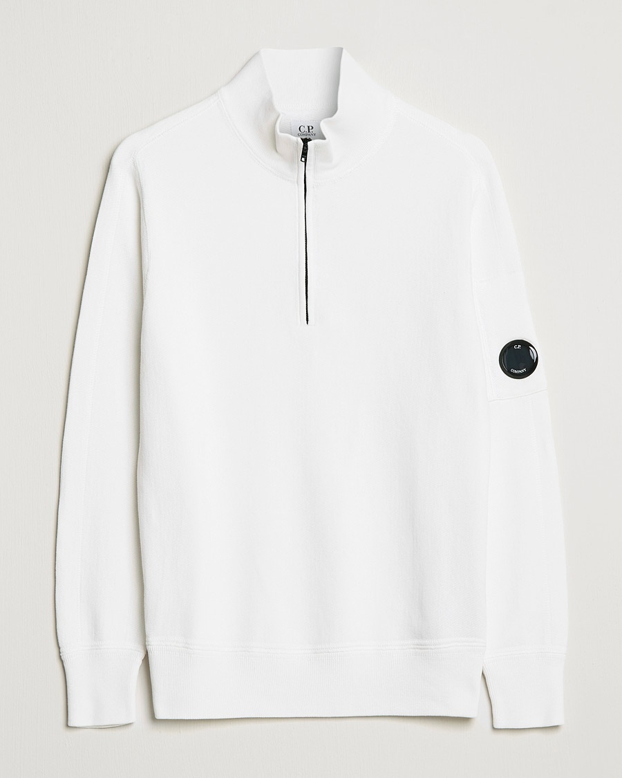 Herre | | C.P. Company | Knitted Cotton Lens Half Zip White