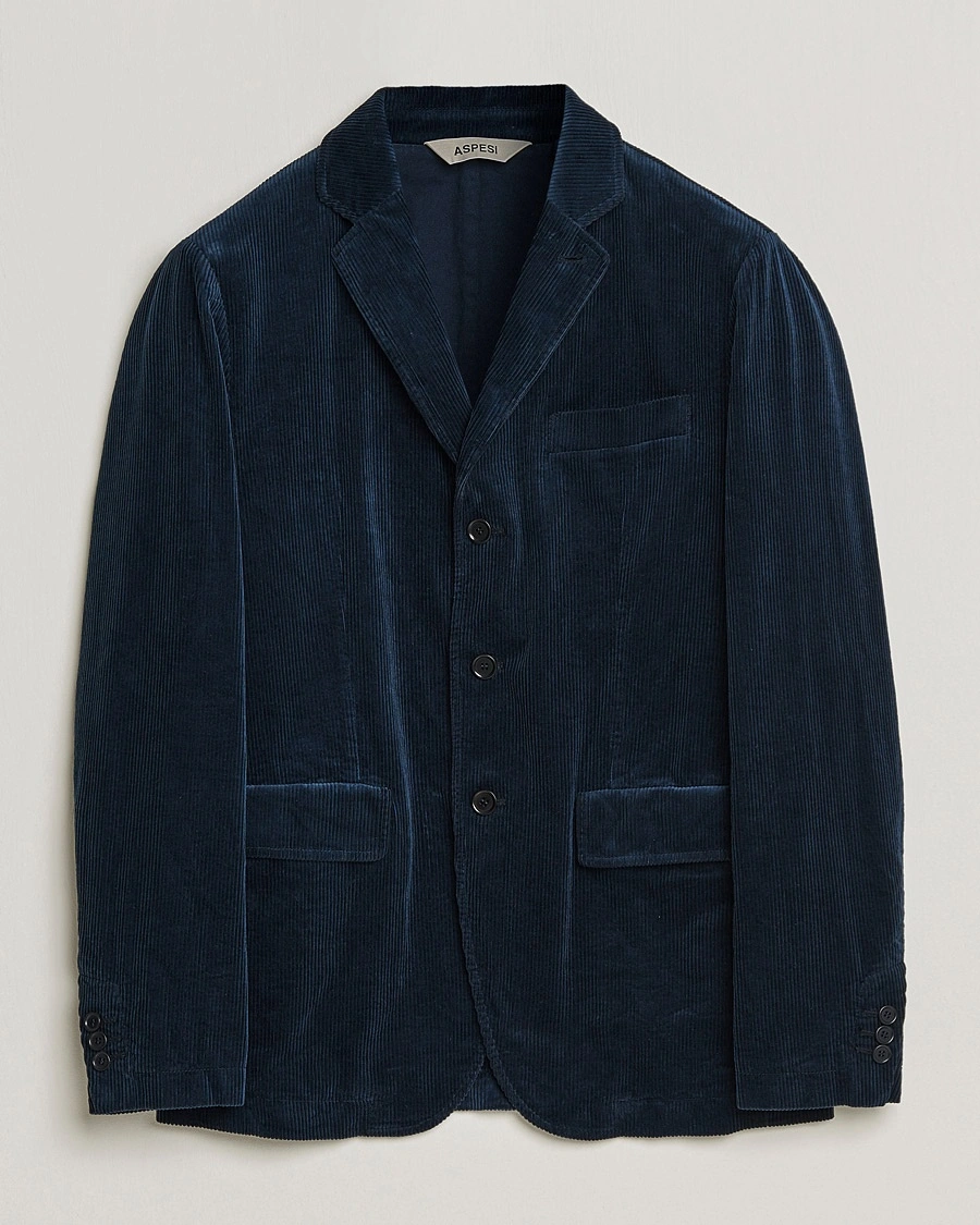 Herre | | Aspesi | Corduroy Blazer Navy