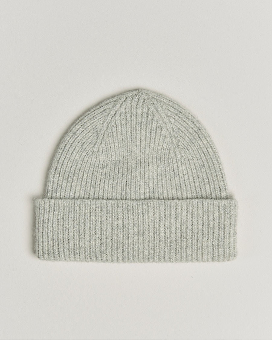 Le Bonnet Lambswool/Caregora Beanie Silver – Grå