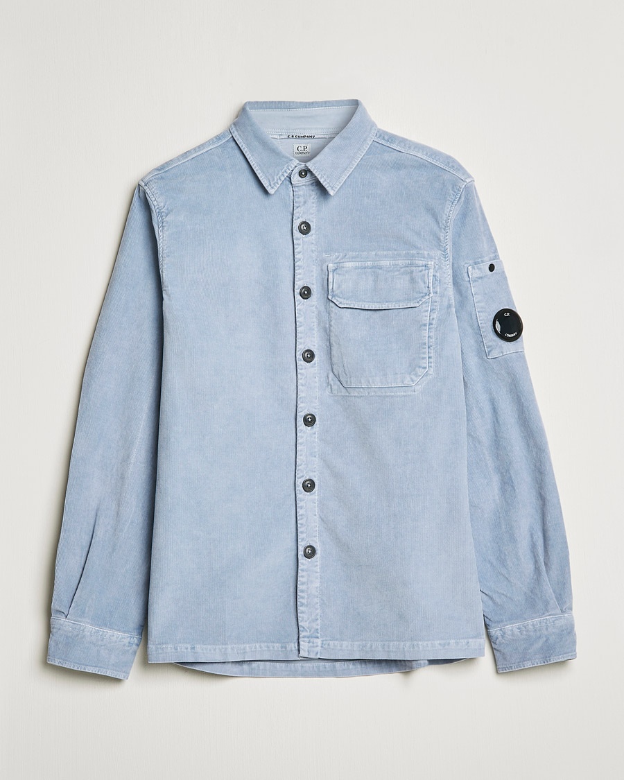 Herre | | C.P. Company | Corduroy Lens Overshirt Light Blue