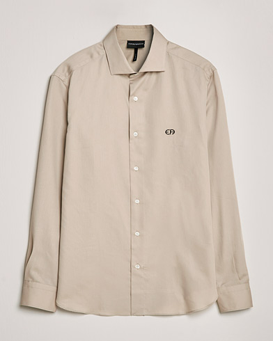Herre | Klær | Emporio Armani | Light Cotton Shirt Beige