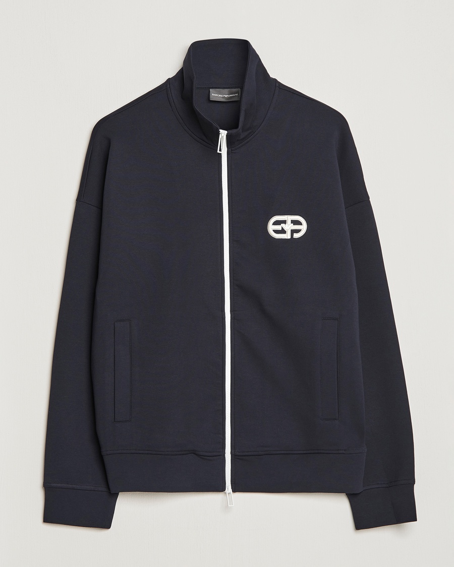 Herre | | Emporio Armani | Double Jersey Sweater Dark Navy