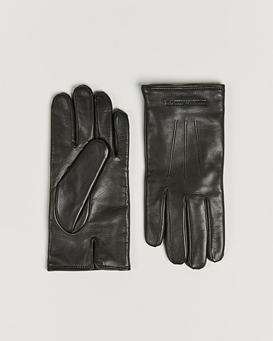 Herre | Assesoarer | Emporio Armani | Leather Gloves Dark Brown
