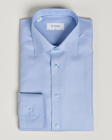 Herre | Formelle | Eton | Royal Dobby Shirt Mid Blue