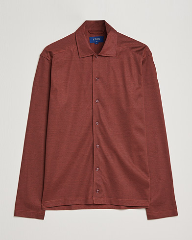 Herre |  | Eton | Oxford Pique Shirt Mid Red