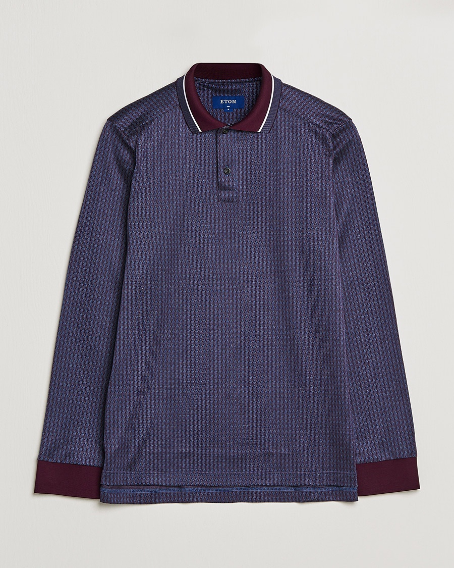 Herre | | Eton | Jacuard Polo Shirt Red