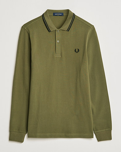 Herre |  | Fred Perry | Long Sleeve Twin Tipped Shirt Uniform Green