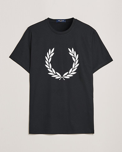 Herre | T-Shirts | Fred Perry | Laurel Wreath T-Shirt Black