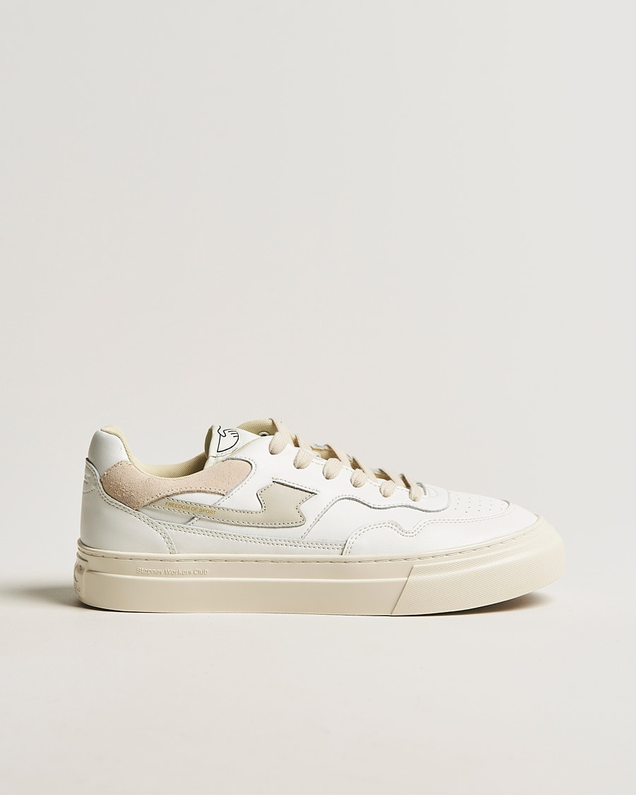 Herre | | Stepney Workers Club | Pearl S-Strike Leather Sneaker White/Putty