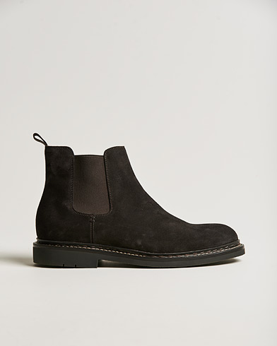 Herre | Chelsea boots | Heschung | Tremble Hydrovelours Sude Boot Brown