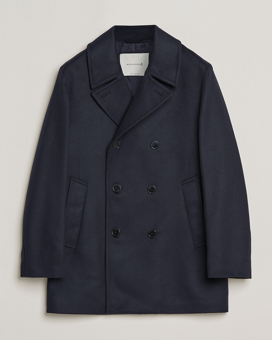Herre | Skipperjakker | Mackintosh | Dalton Wool/Cashmere Peacoat Navy