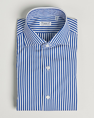Herre | Skjorter | Finamore Napoli | Milano Slim Dress Shirt Blue Stripe