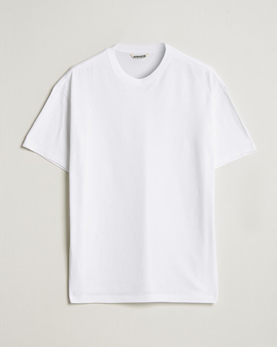 Herre |  | Auralee | Seamless Crewneck T-Shirt White