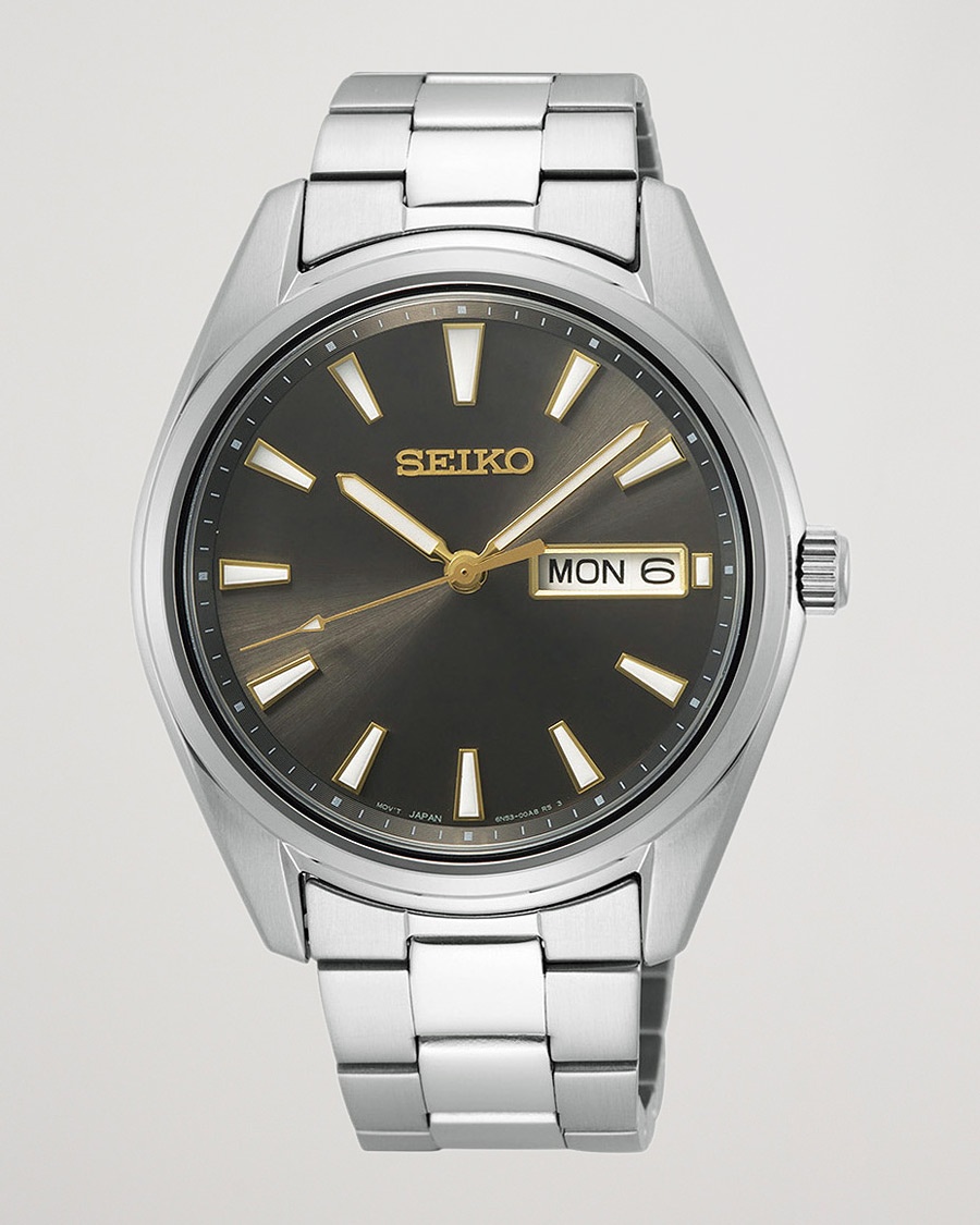 Herre | Lenke i rustfritt stål | Seiko | Classic Day Date 40mm Steel Grey Dial
