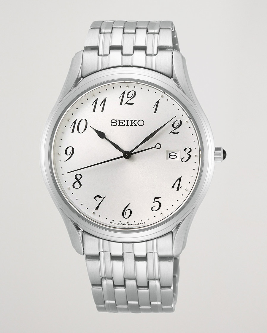 Herre | | Seiko | Classic Date 39mm Steel White Dial