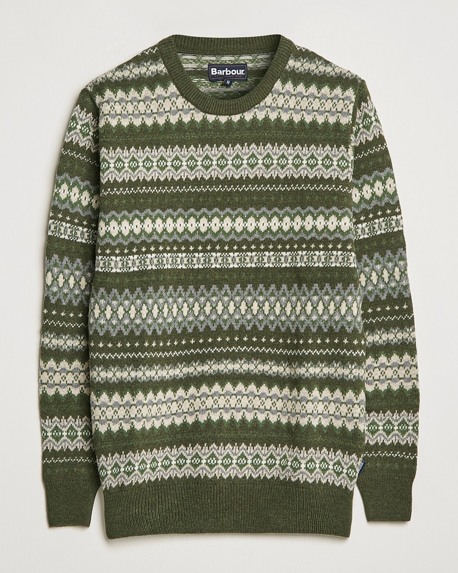 Herre | | Barbour Lifestyle | Case Fair Isle Crew Olive